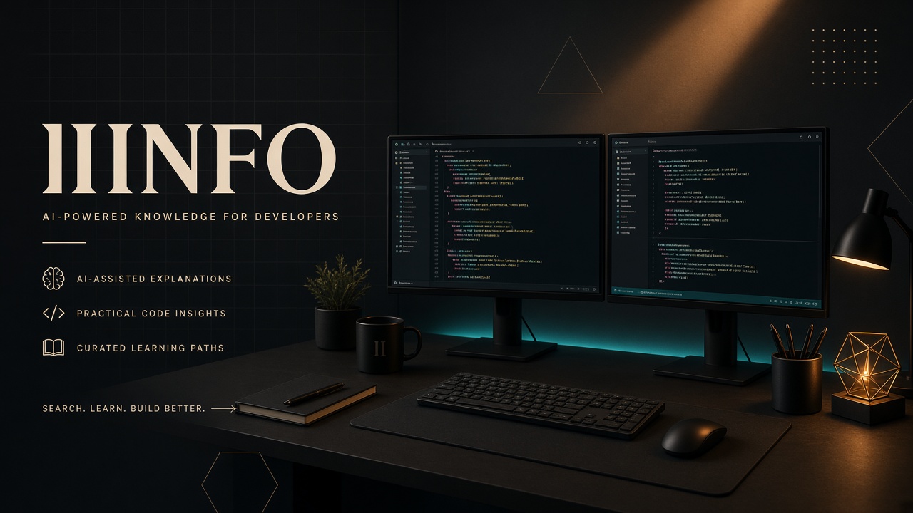Иллюстрация базы знаний IIINFO: рабочее место разработчика с IDE и терминалом